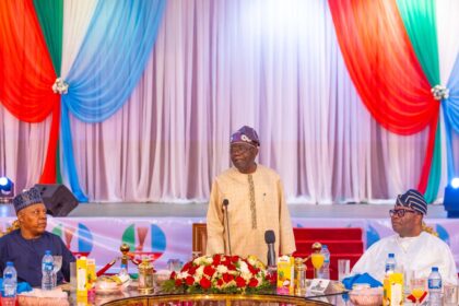 The President during the iftar(break of Ramadan fast)